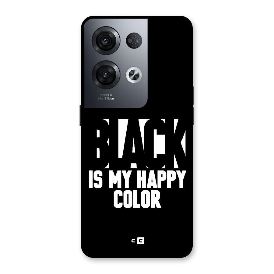 Black My Happy Color Back Case for Oppo Reno8 Pro 5G