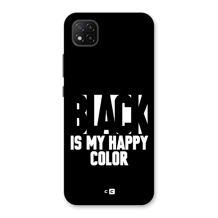 Black My Happy Color Back Case for Poco C3