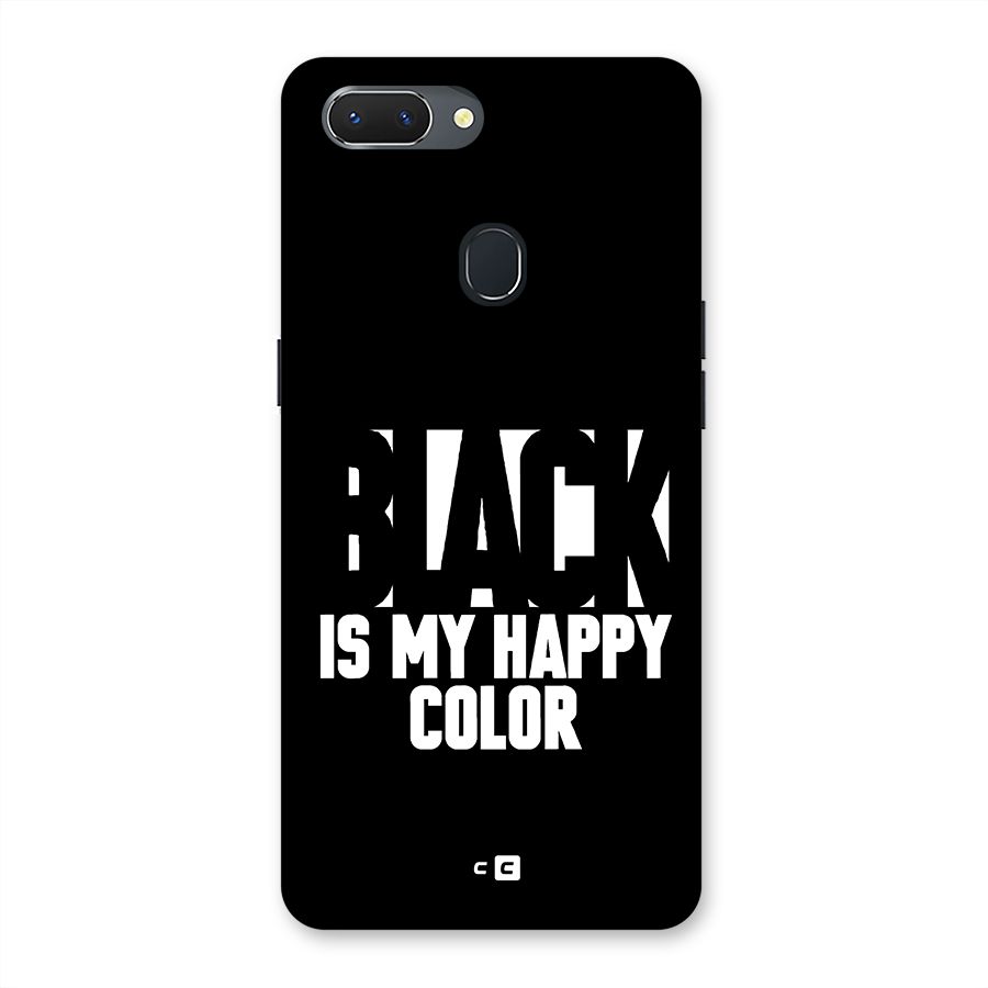 Black My Happy Color Back Case for Realme 2