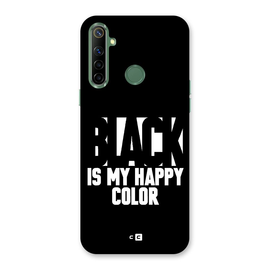 Black My Happy Color Back Case for Realme Narzo 10