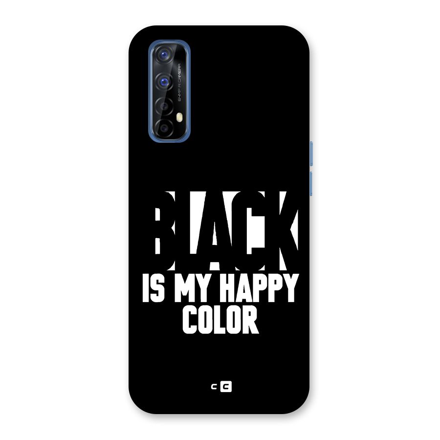 Black My Happy Color Back Case for Realme Narzo 20 Pro