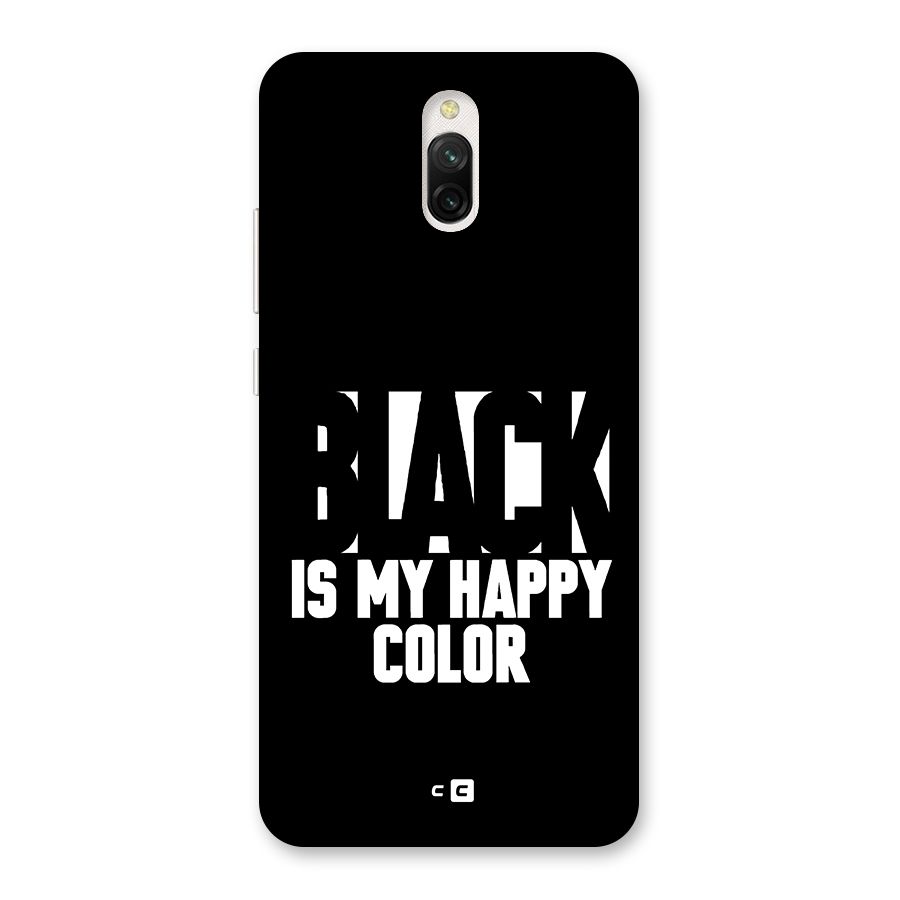 Black My Happy Color Back Case for Redmi 8A Dual