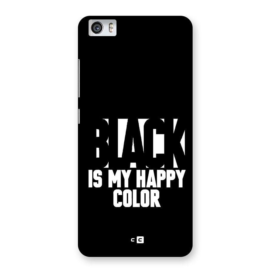 Black My Happy Color Back Case for Redmi Mi 5