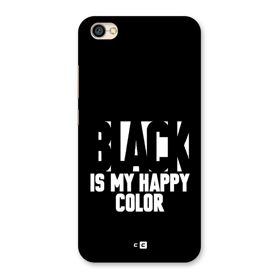Black My Happy Color Back Case for Redmi Y1 Lite