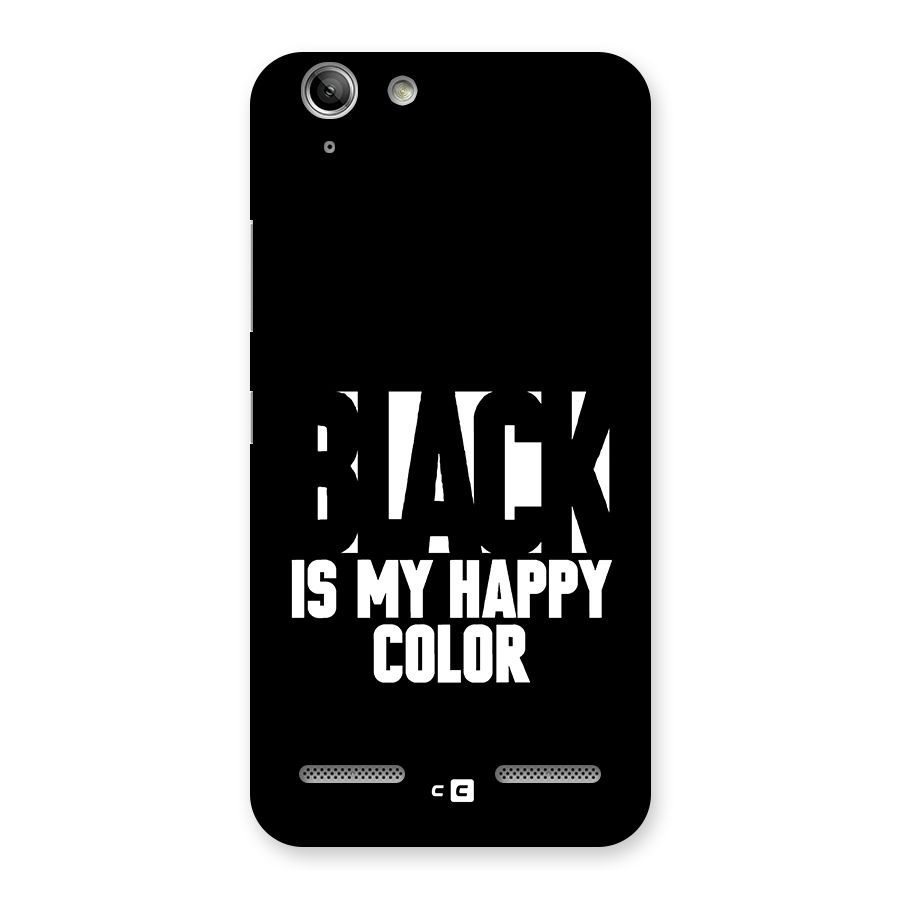 Black My Happy Color Back Case for Vibe K5 Plus