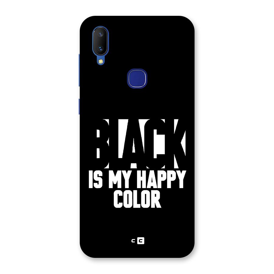 Black My Happy Color Back Case for Vivo V11