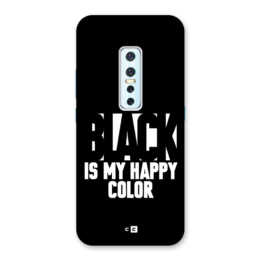 Black My Happy Color Back Case for Vivo V17 Pro
