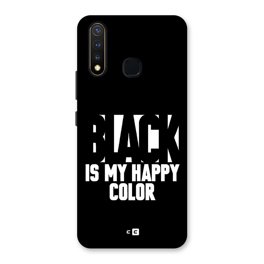 Black My Happy Color Back Case for Vivo Y19