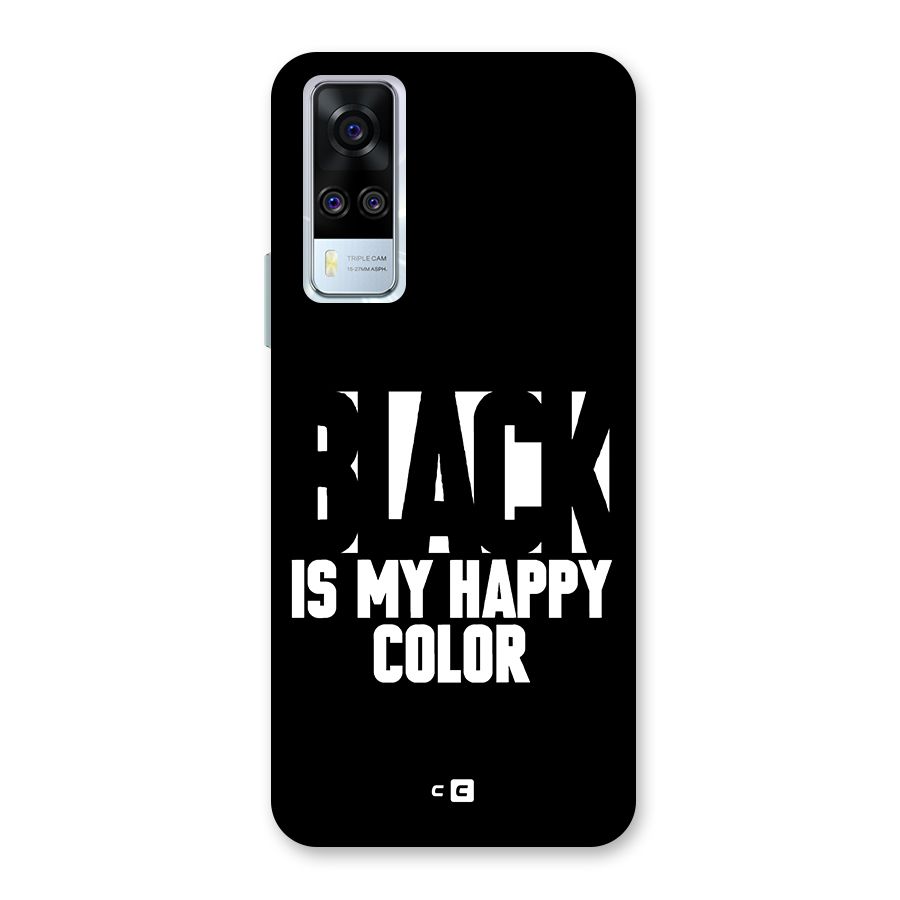 Black My Happy Color Back Case for Vivo Y31
