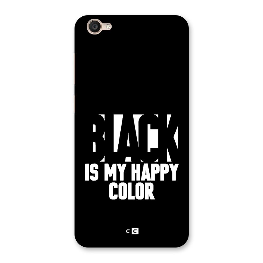 Black My Happy Color Back Case for Vivo Y55L