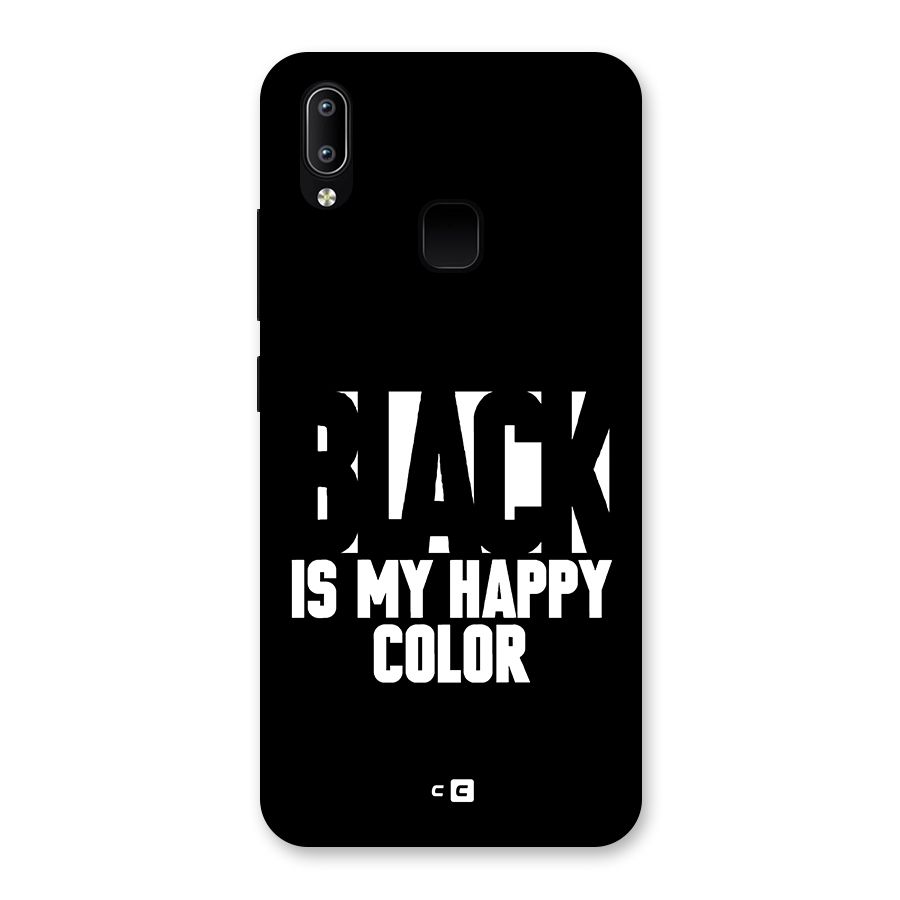 Black My Happy Color Back Case for Vivo Y95