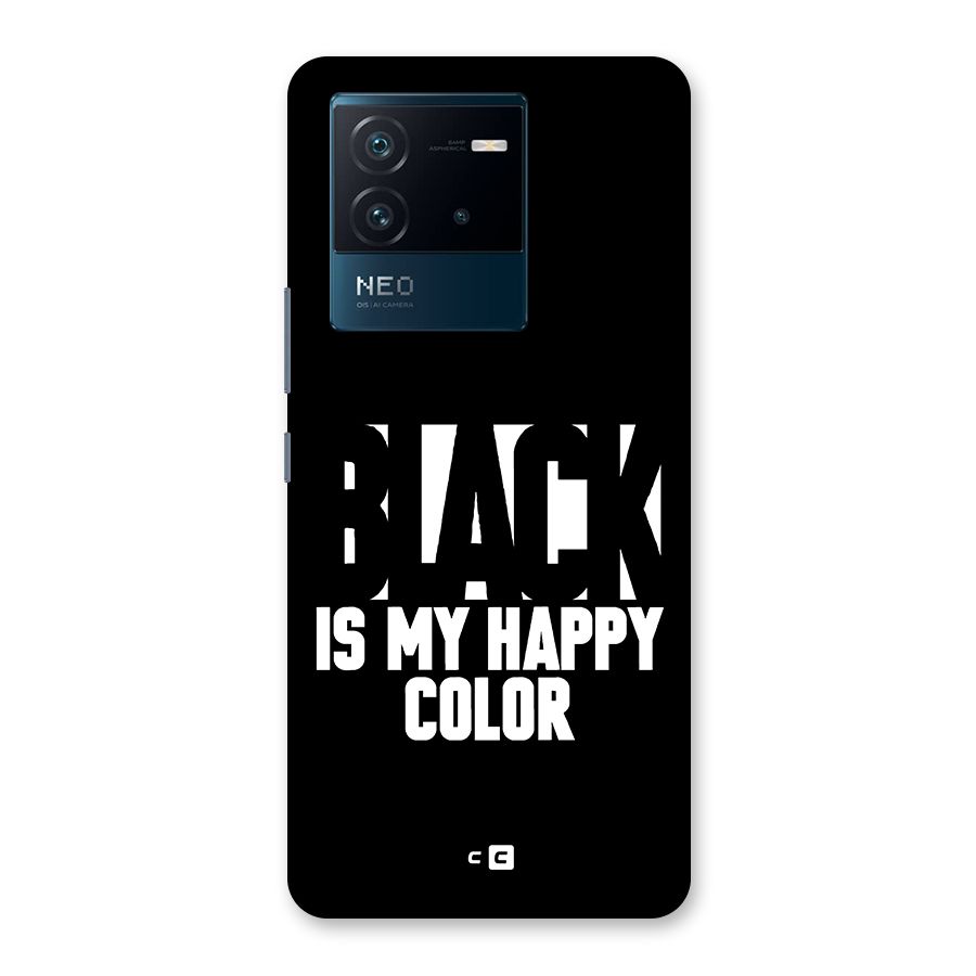 Black My Happy Color Back Case for Vivo iQOO Neo 6 5G