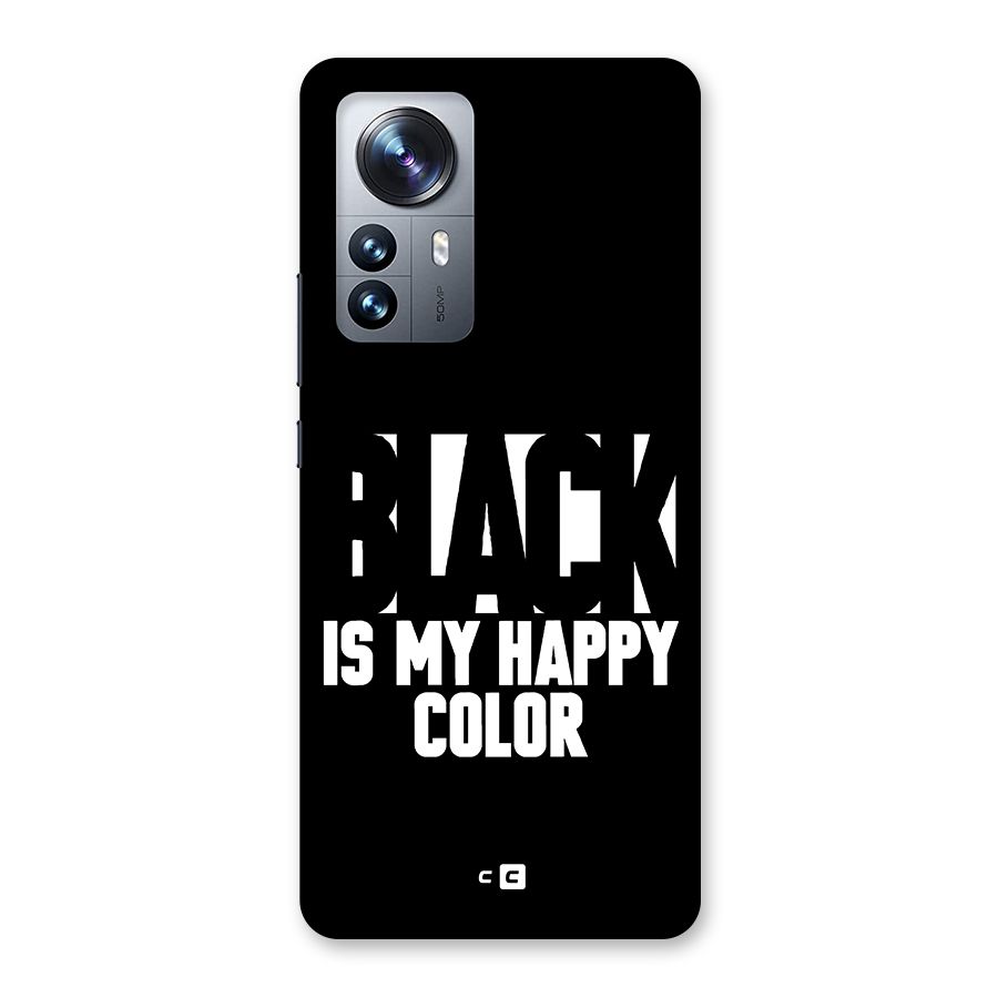 Black My Happy Color Back Case for Xiaomi 12 Pro