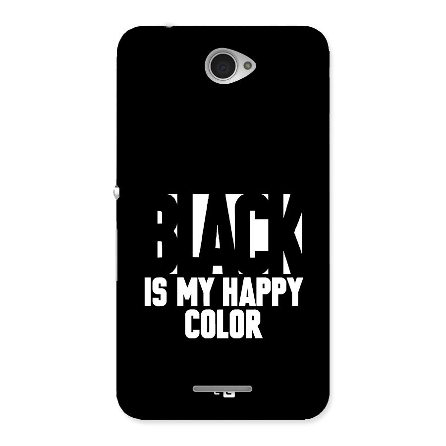 Black My Happy Color Back Case for Xperia E4