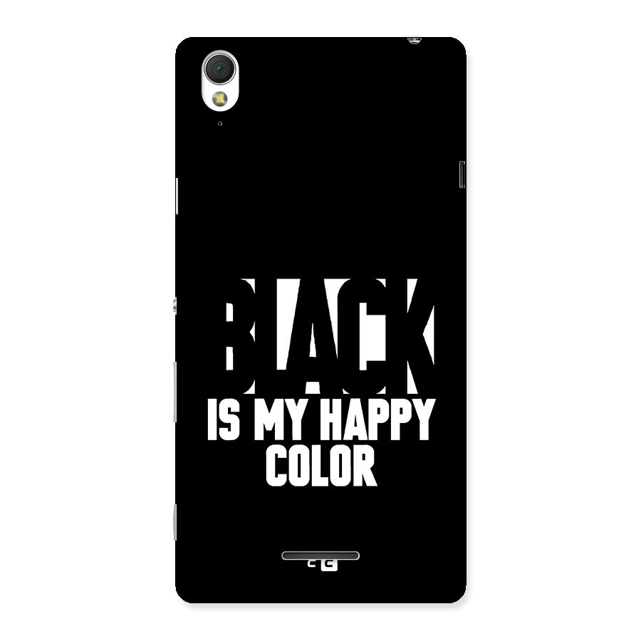 Black My Happy Color Back Case for Xperia T3