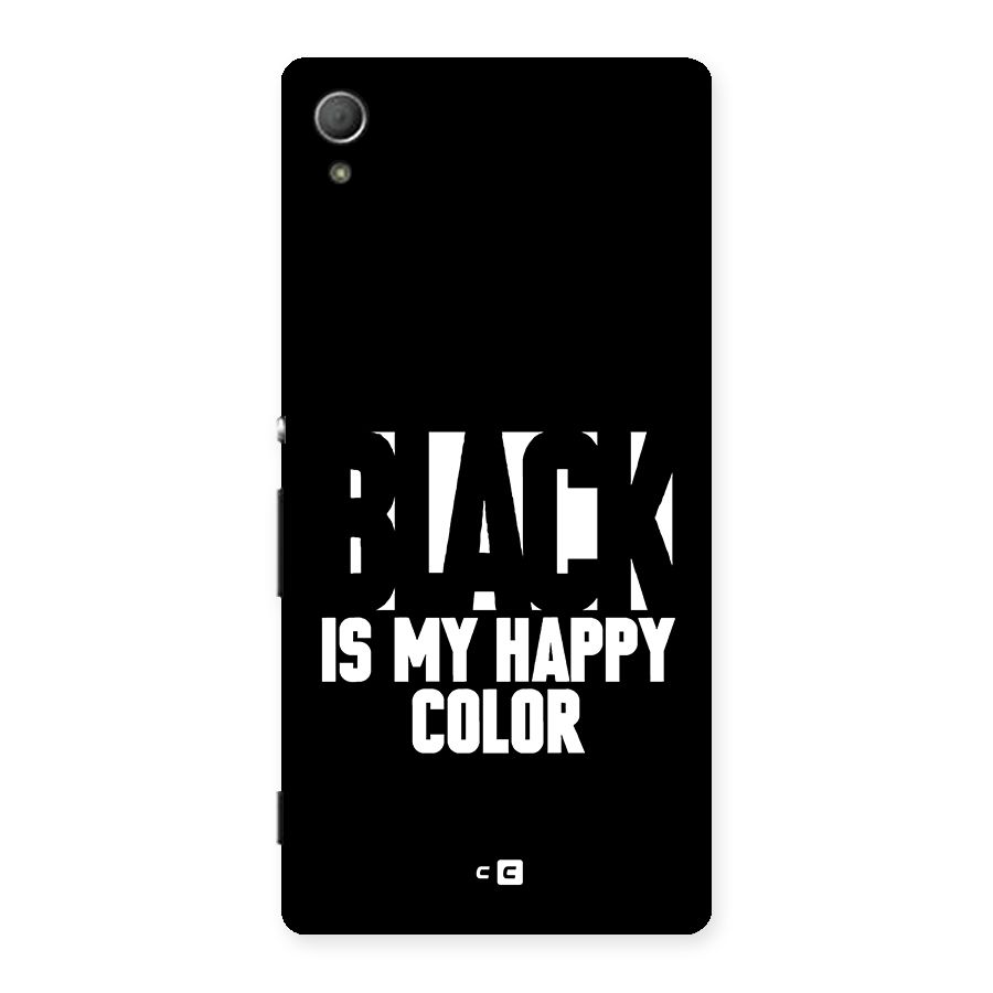 Black My Happy Color Back Case for Xperia Z3 Plus