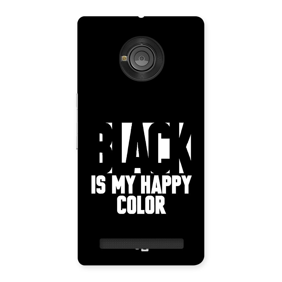 Black My Happy Color Back Case for Yuphoria