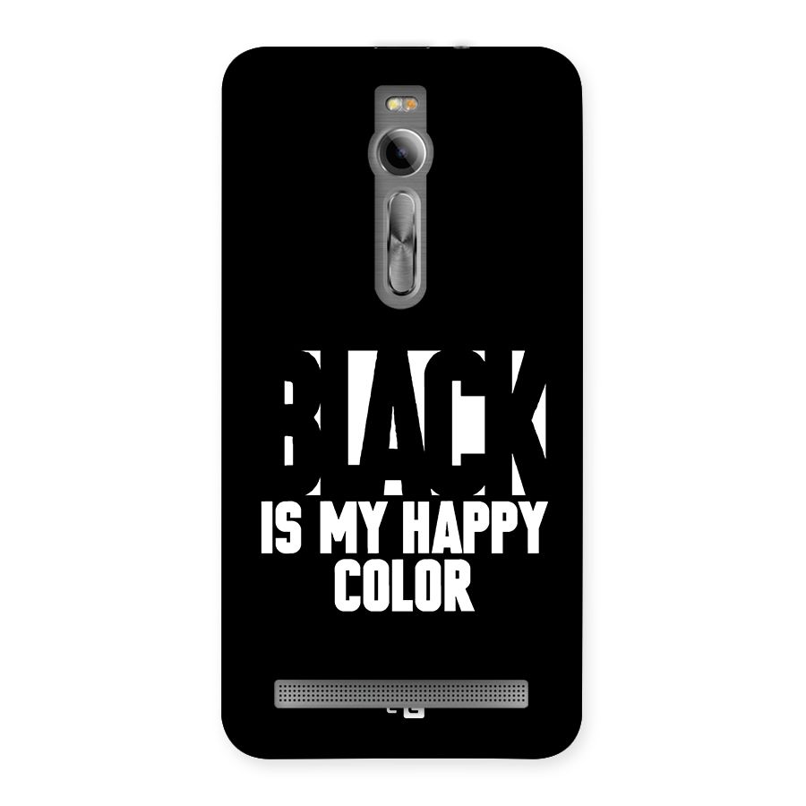 Black My Happy Color Back Case for Zenfone 2