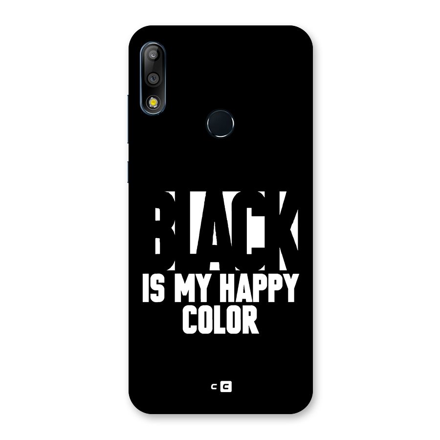 Black My Happy Color Back Case for Zenfone Max Pro M2