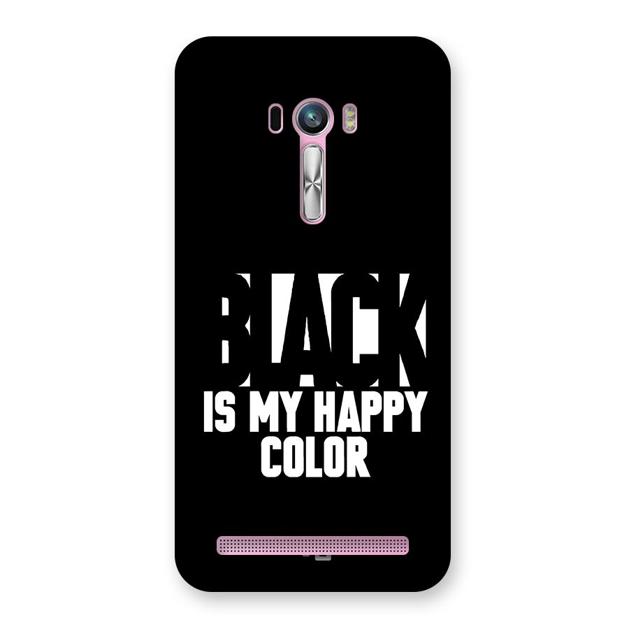 Black My Happy Color Back Case for Zenfone Selfie