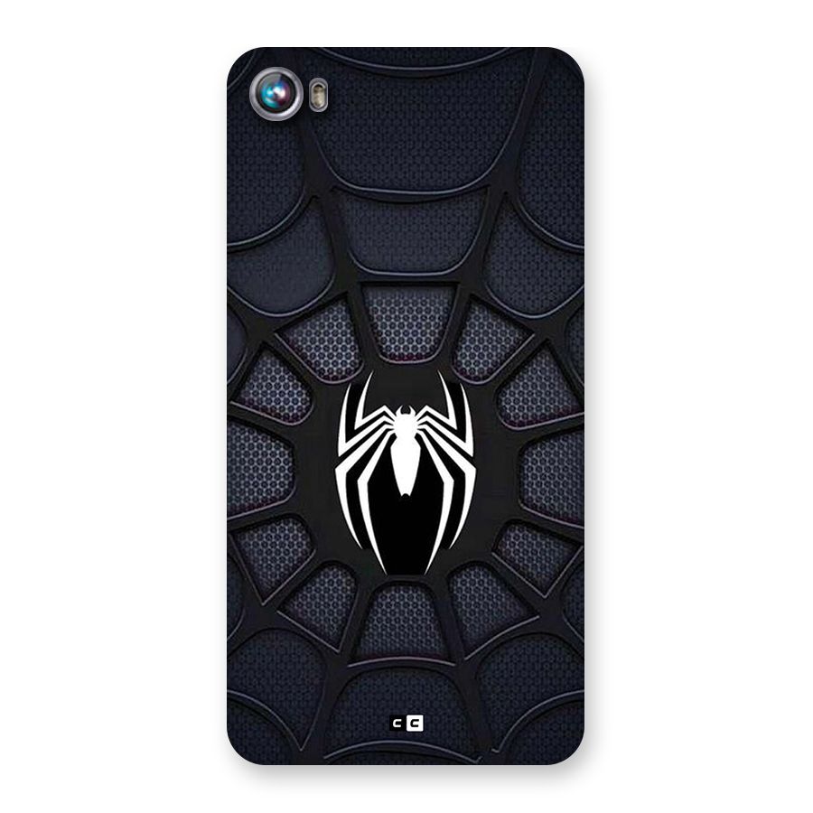 Black Web Back Case for Canvas Fire 4 (A107)