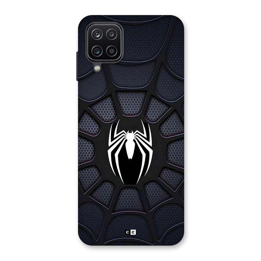 Black Web Back Case for Galaxy A12