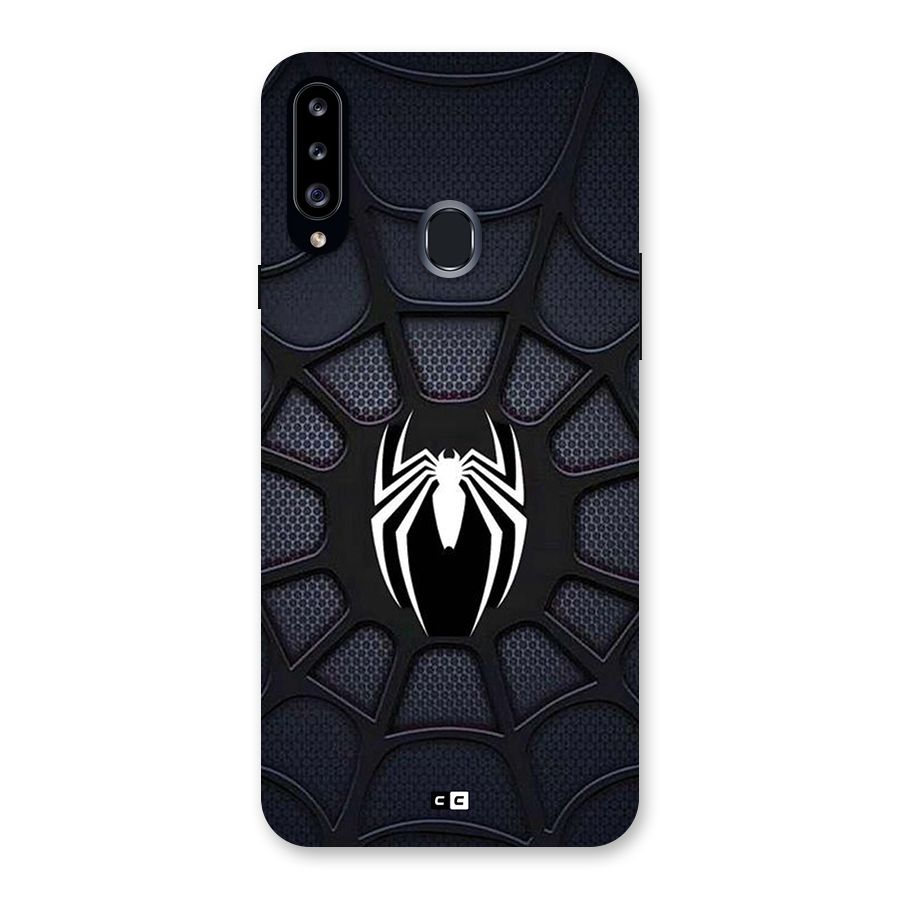 Black Web Back Case for Galaxy A20s