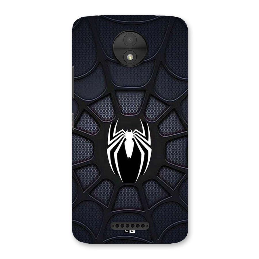 Black Web Back Case for Moto C