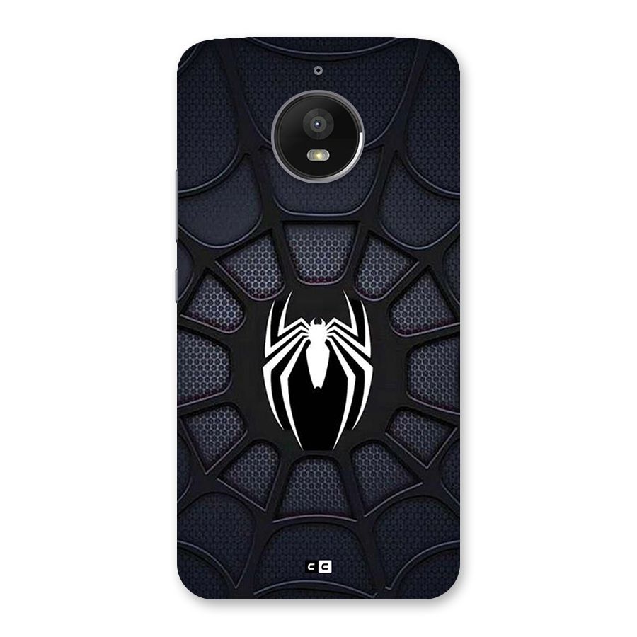 Black Web Back Case for Moto E4 Plus