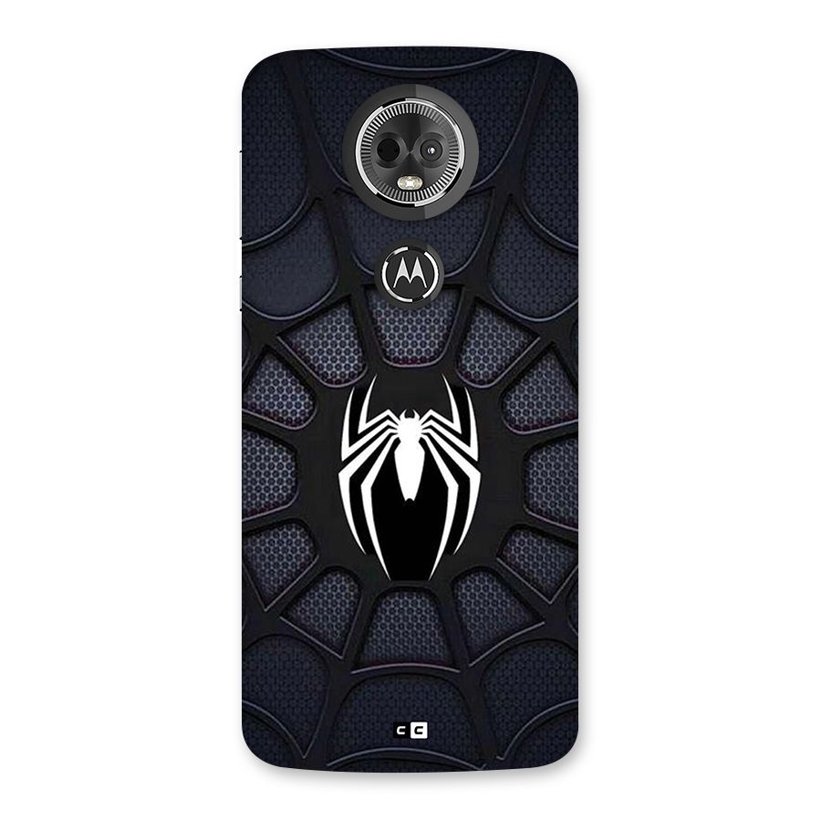 Black Web Back Case for Moto E5 Plus