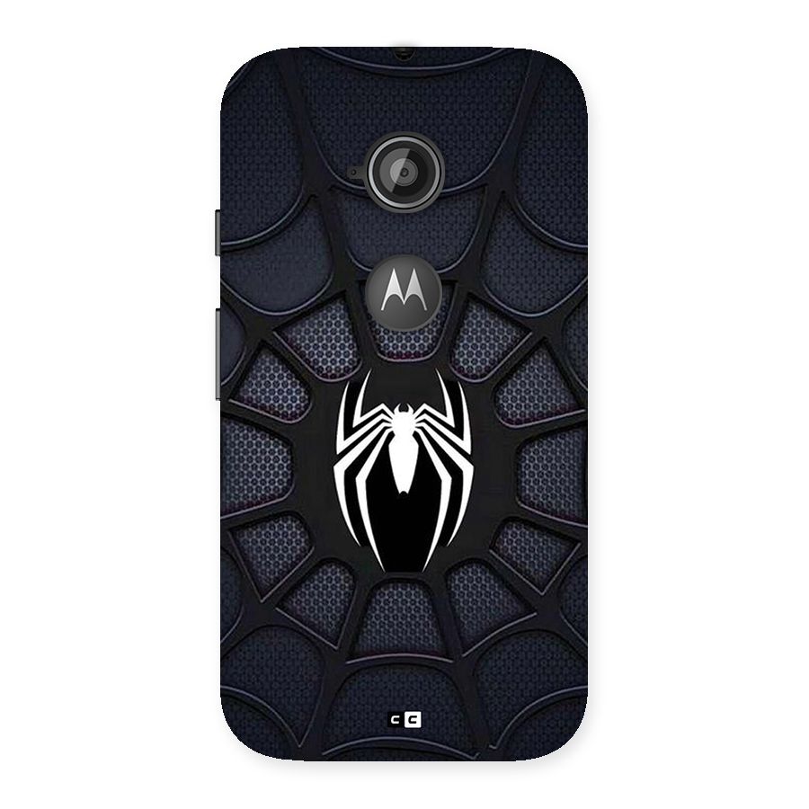 Black Web Back Case for Moto E 2nd Gen