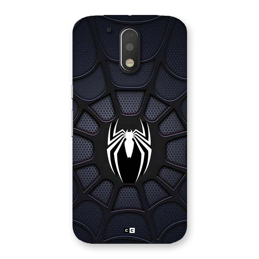 Black Web Back Case for Moto G4 Plus
