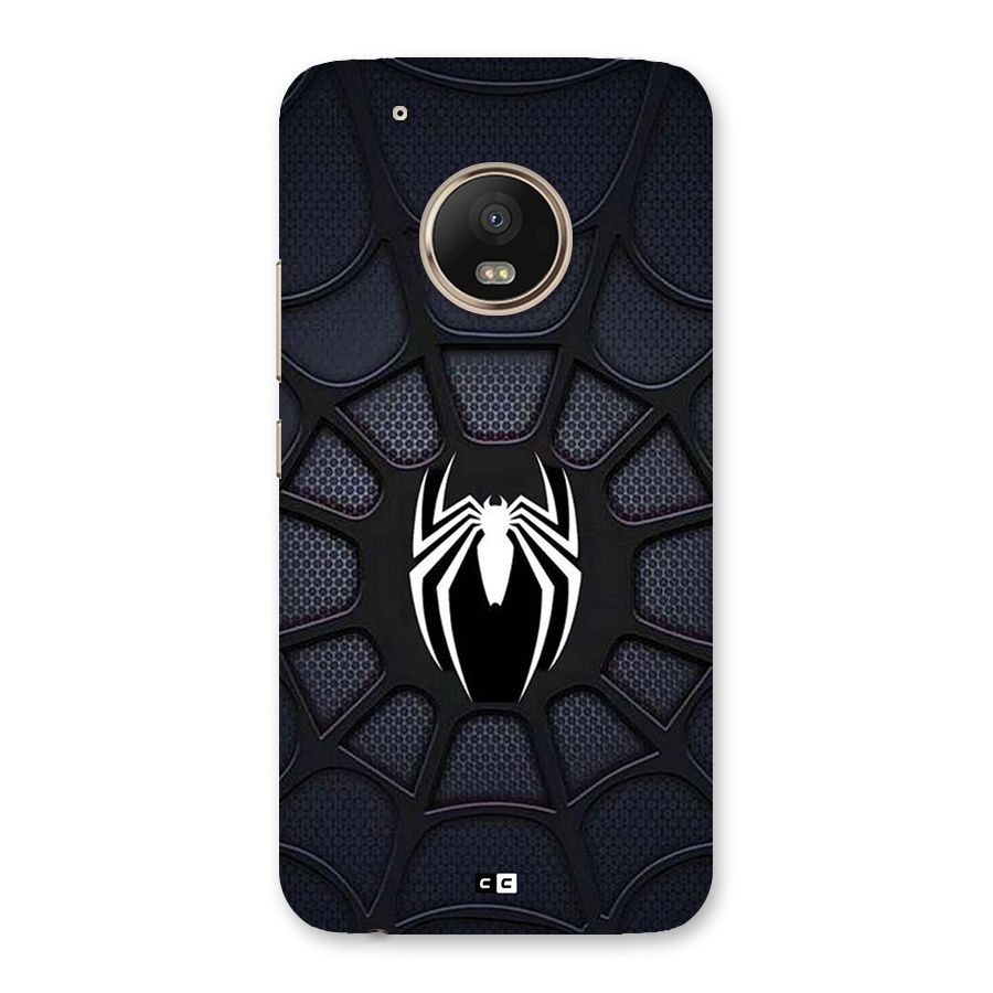 Black Web Back Case for Moto G5 Plus
