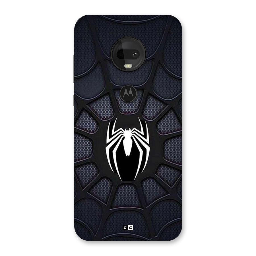 Black Web Back Case for Moto G7
