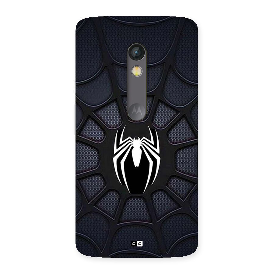 Black Web Back Case for Moto X Play