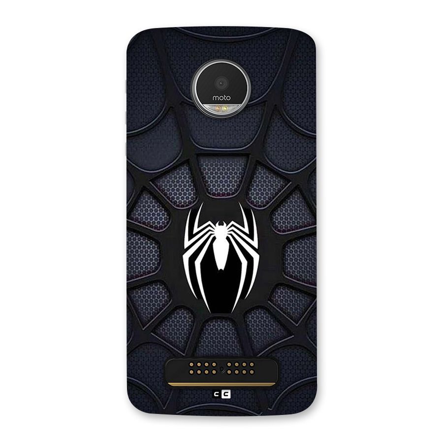 Black Web Back Case for Moto Z Play