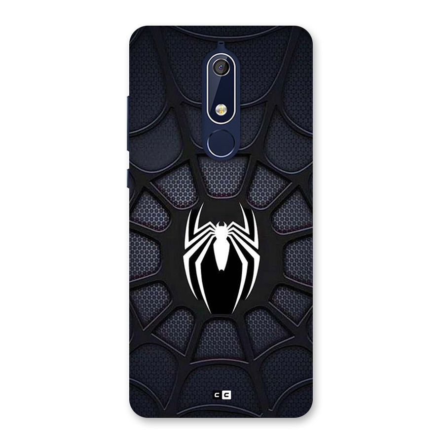 Black Web Back Case for Nokia 5.1