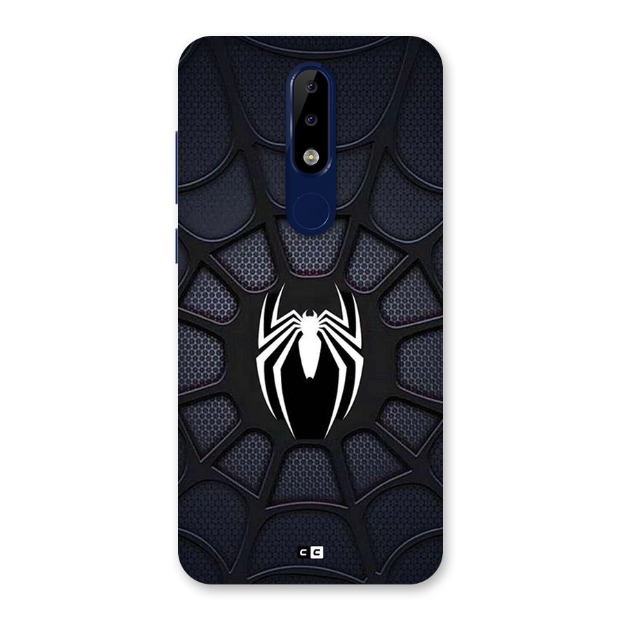 Black Web Back Case for Nokia 5.1 Plus