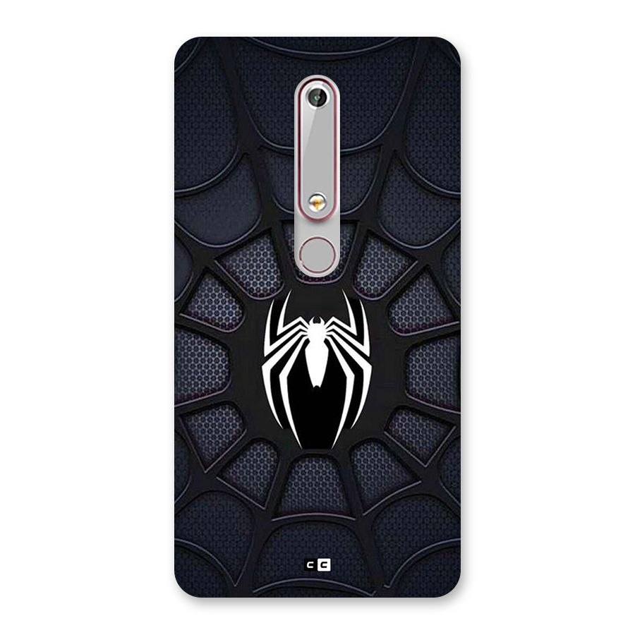 Black Web Back Case for Nokia 6.1