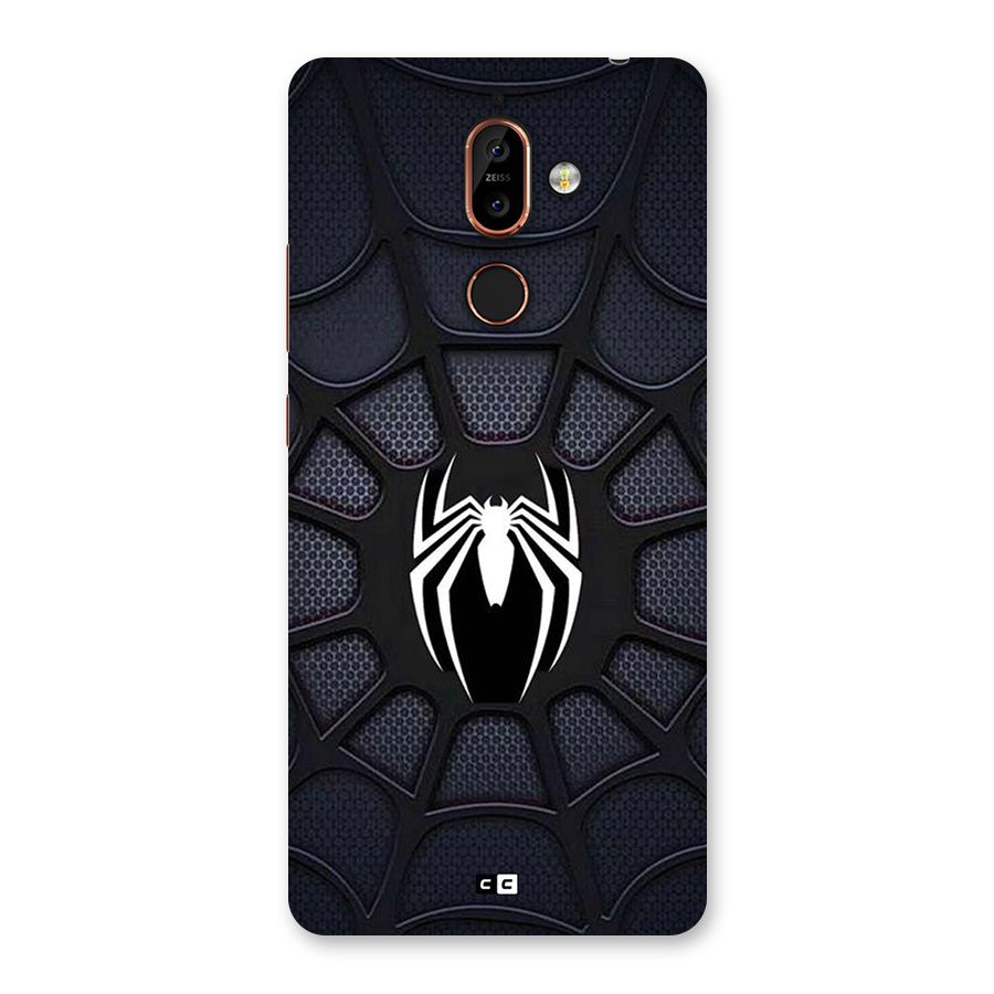 Black Web Back Case for Nokia 7 Plus