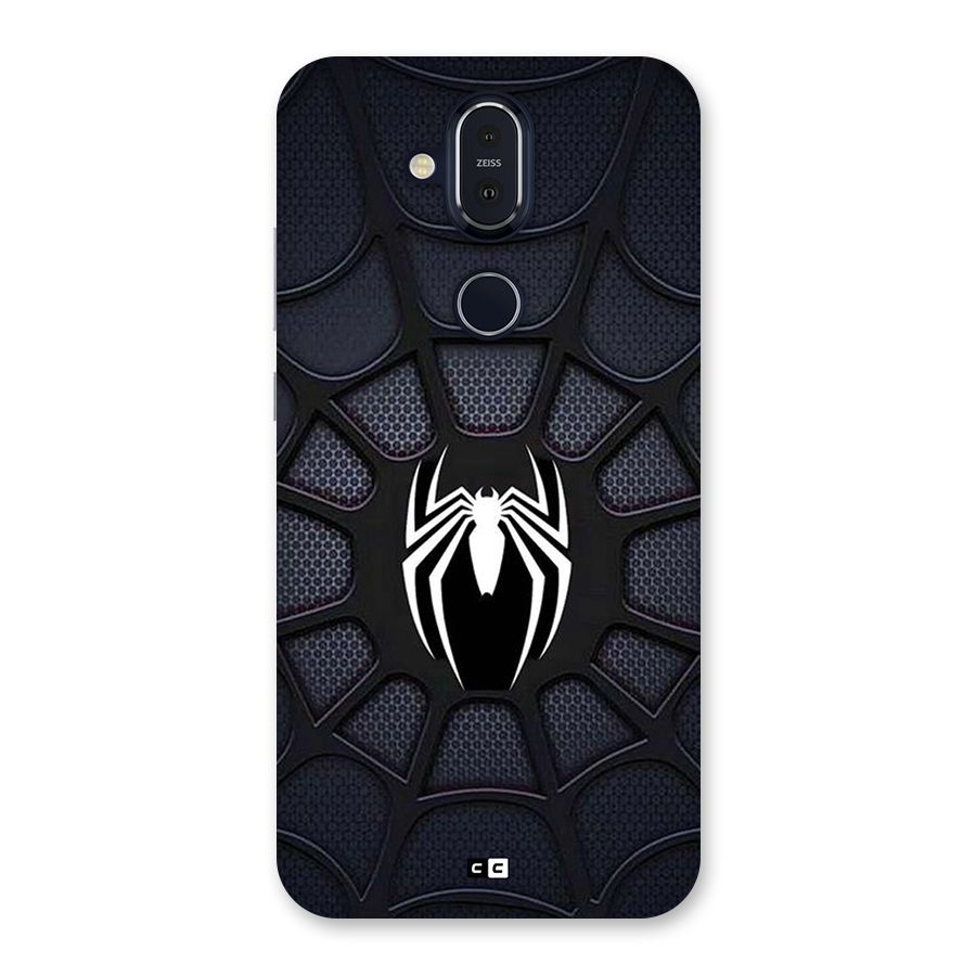 Black Web Back Case for Nokia 8.1