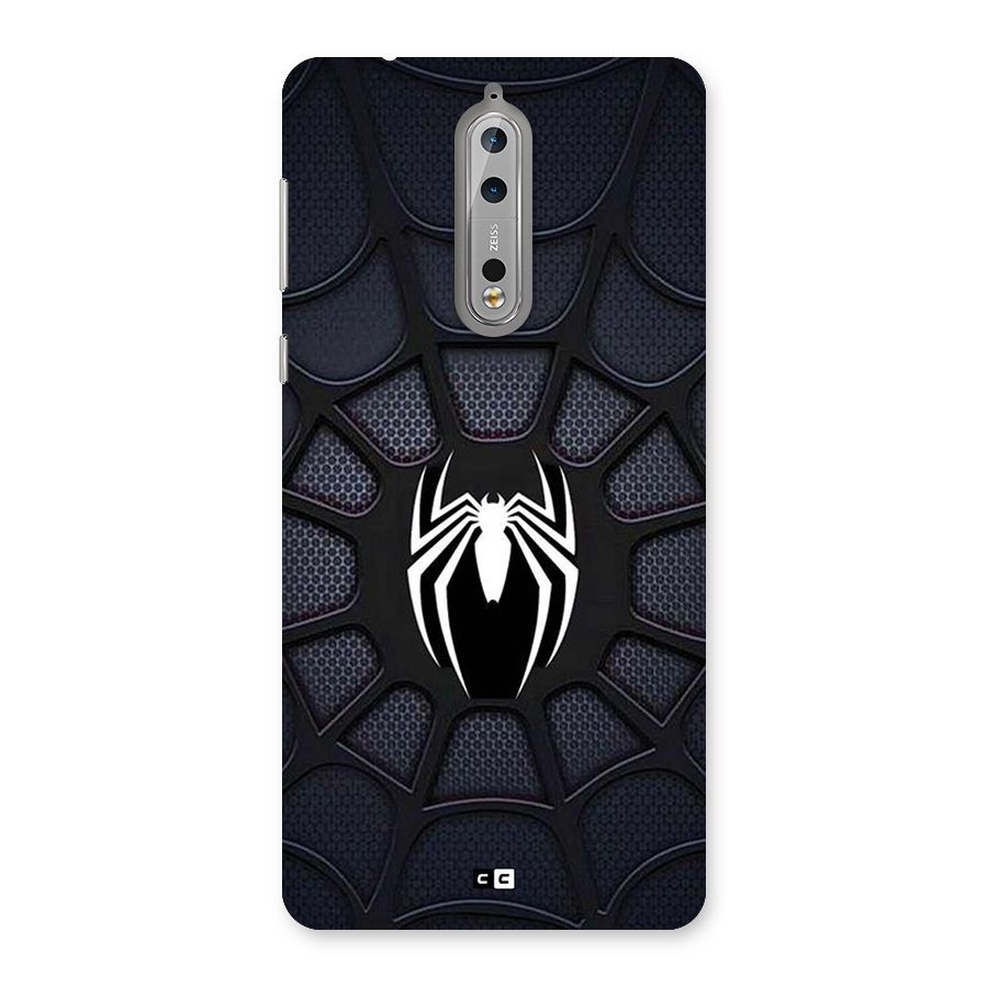 Black Web Back Case for Nokia 8