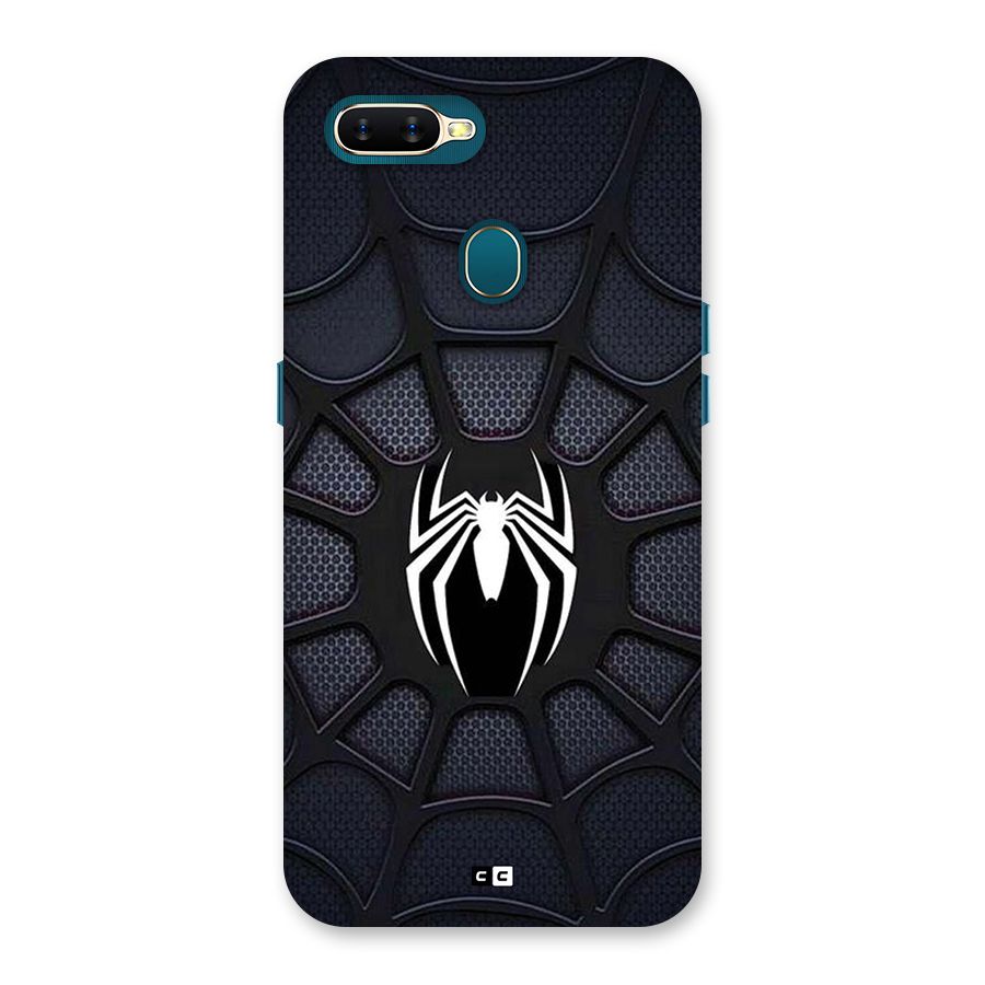 Black Web Back Case for Oppo A12