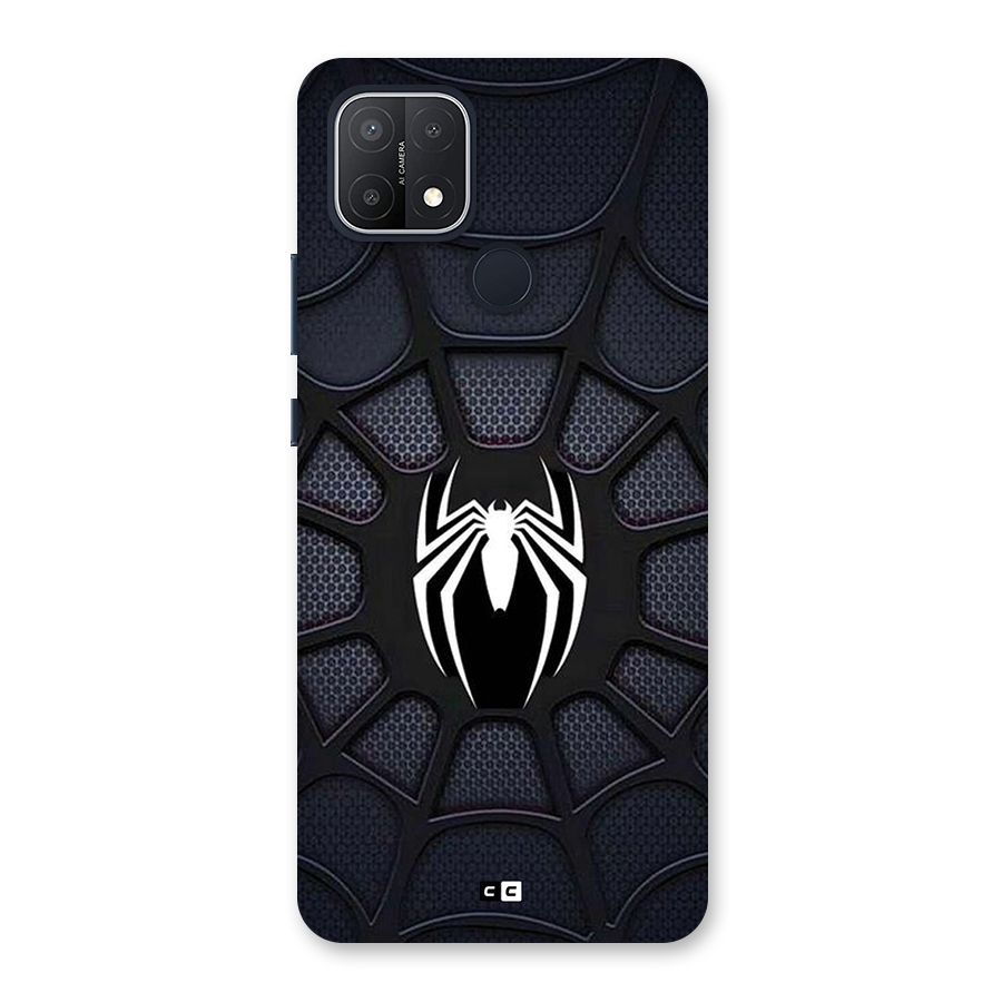 Black Web Back Case for Oppo A15