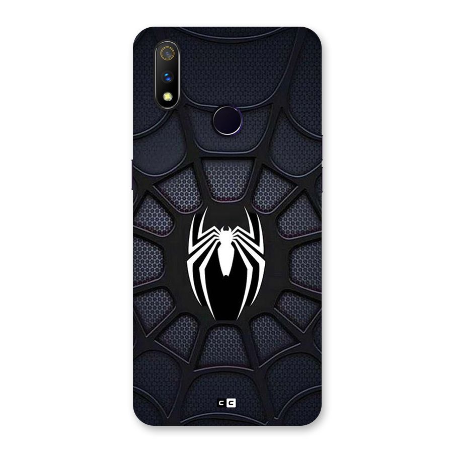 Black Web Back Case for Realme 3 Pro