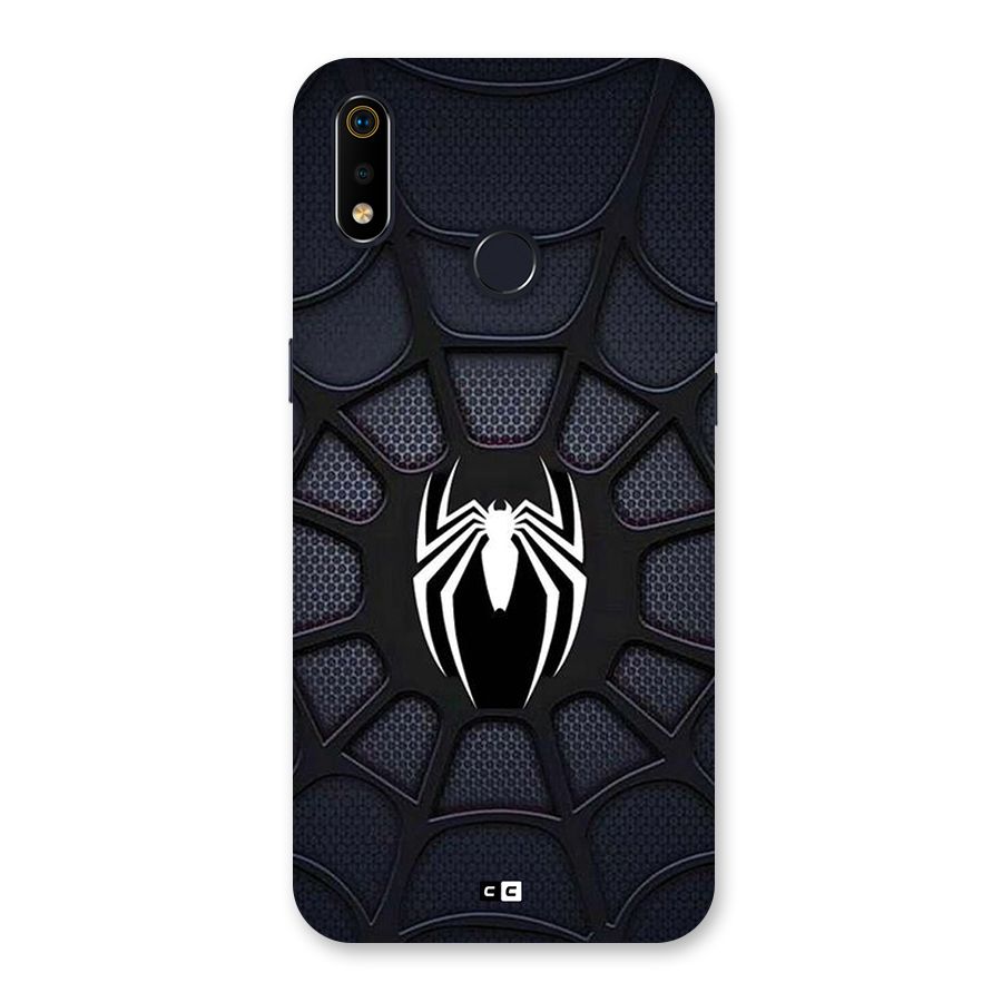 Black Web Back Case for Realme 3i