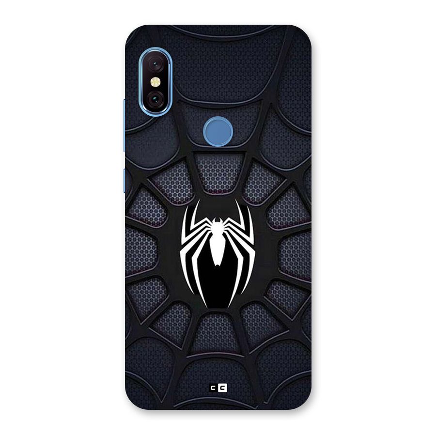 Black Web Back Case for Redmi Note 6 Pro