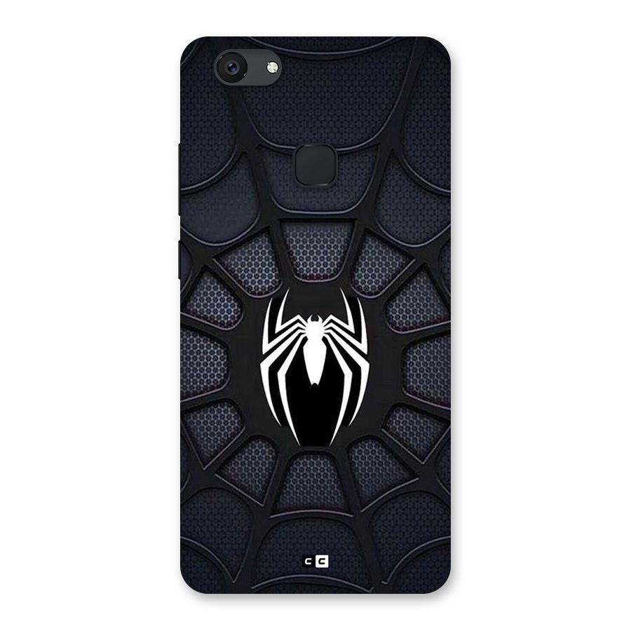 Black Web Back Case for Vivo V7 Plus