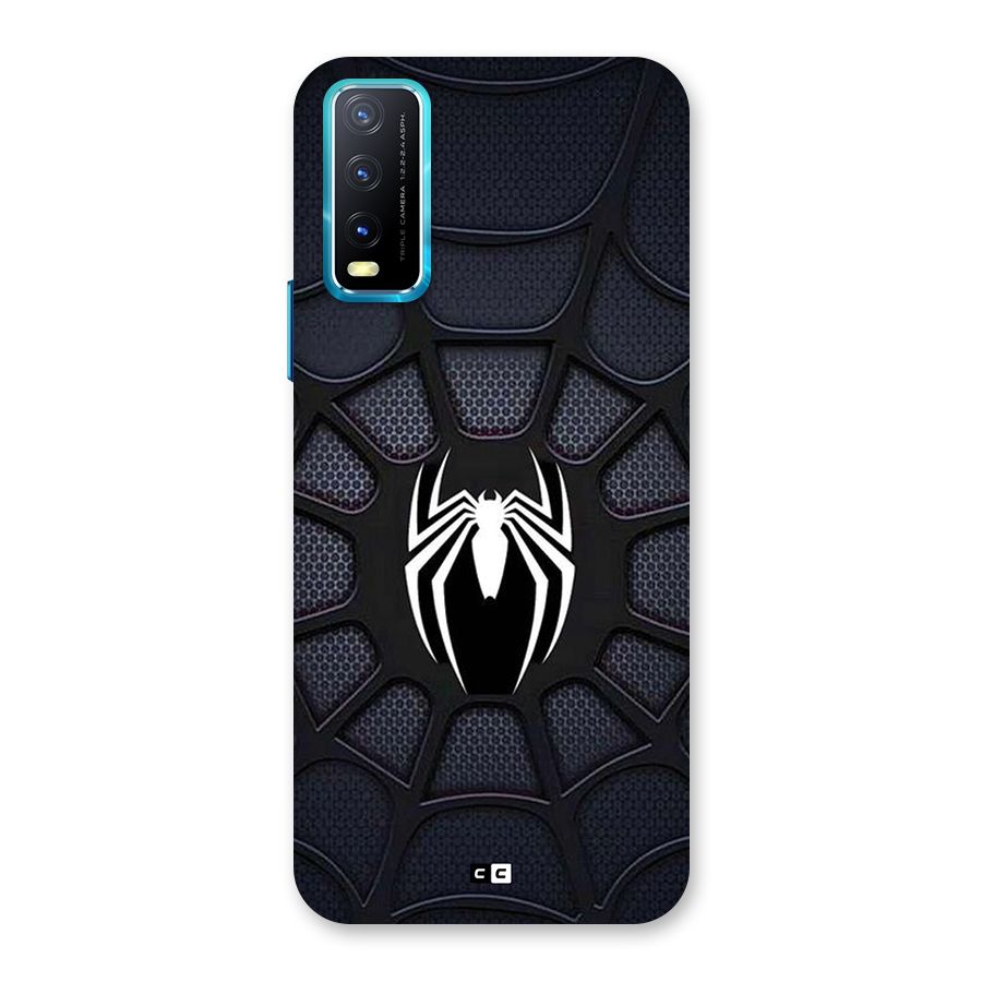 Black Web Back Case for Vivo Y12s