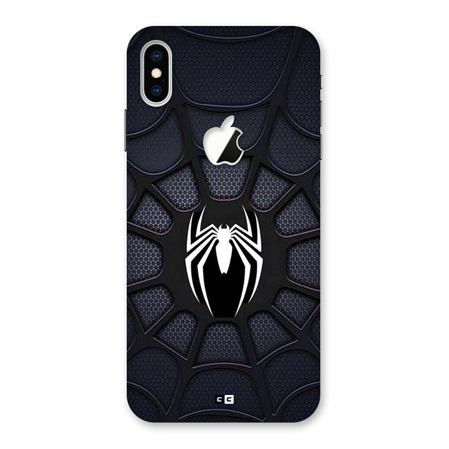 Black Web Back Case for iPhone XS Max Apple Cut